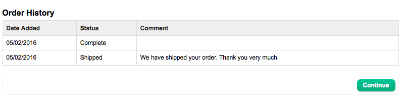 shipping confirmation
